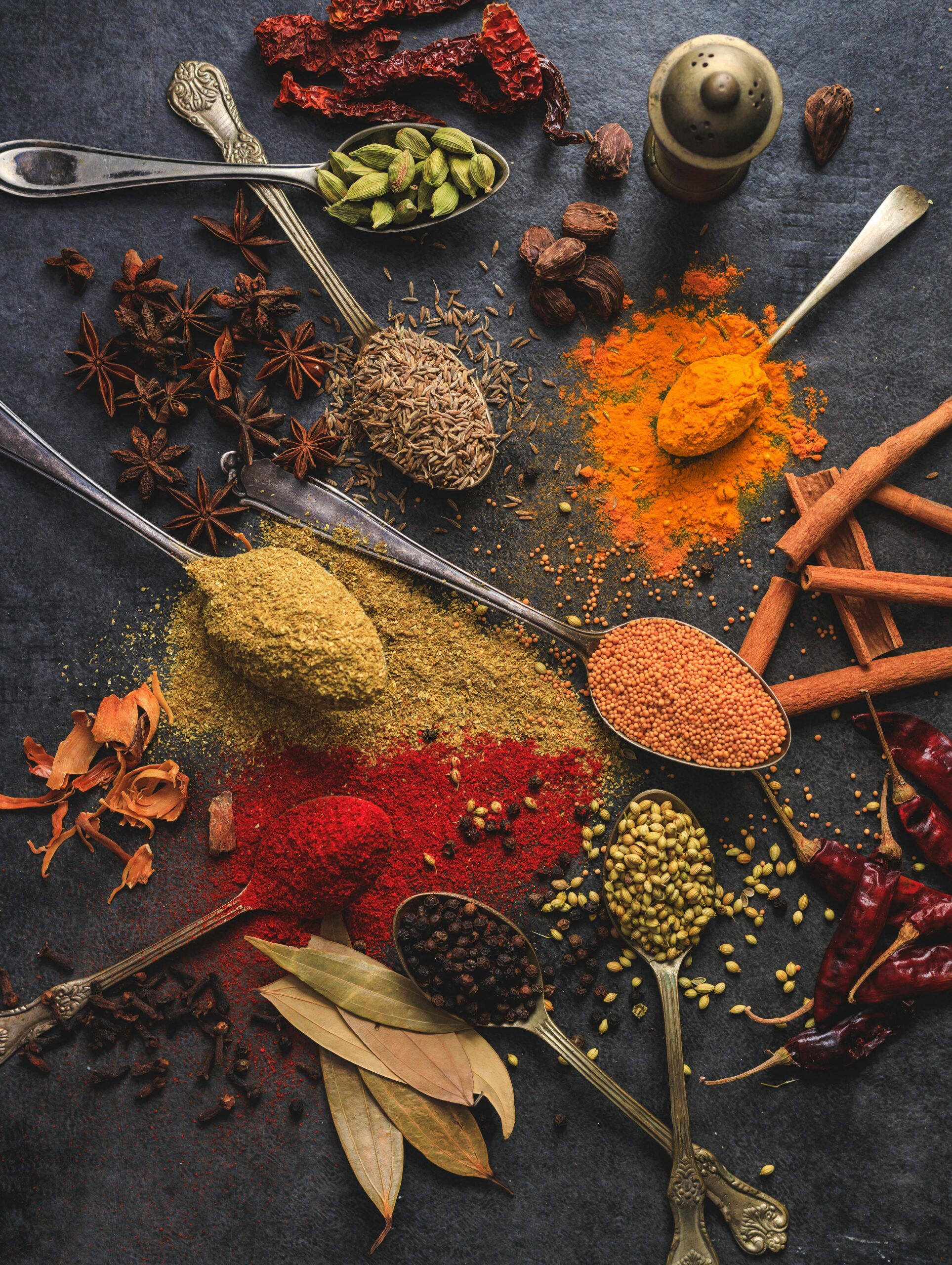 spices on table